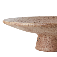 Handgemaakte schaal op voet bruin Ø41xH13 cm